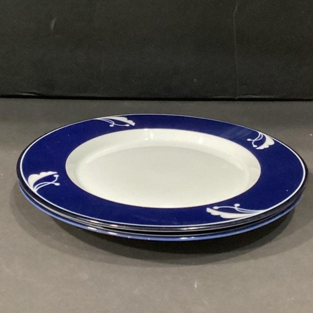 Dansk Flora Indigo Salad Plates Set of 2 ~  8 7/8 " - Picture 8 of 11